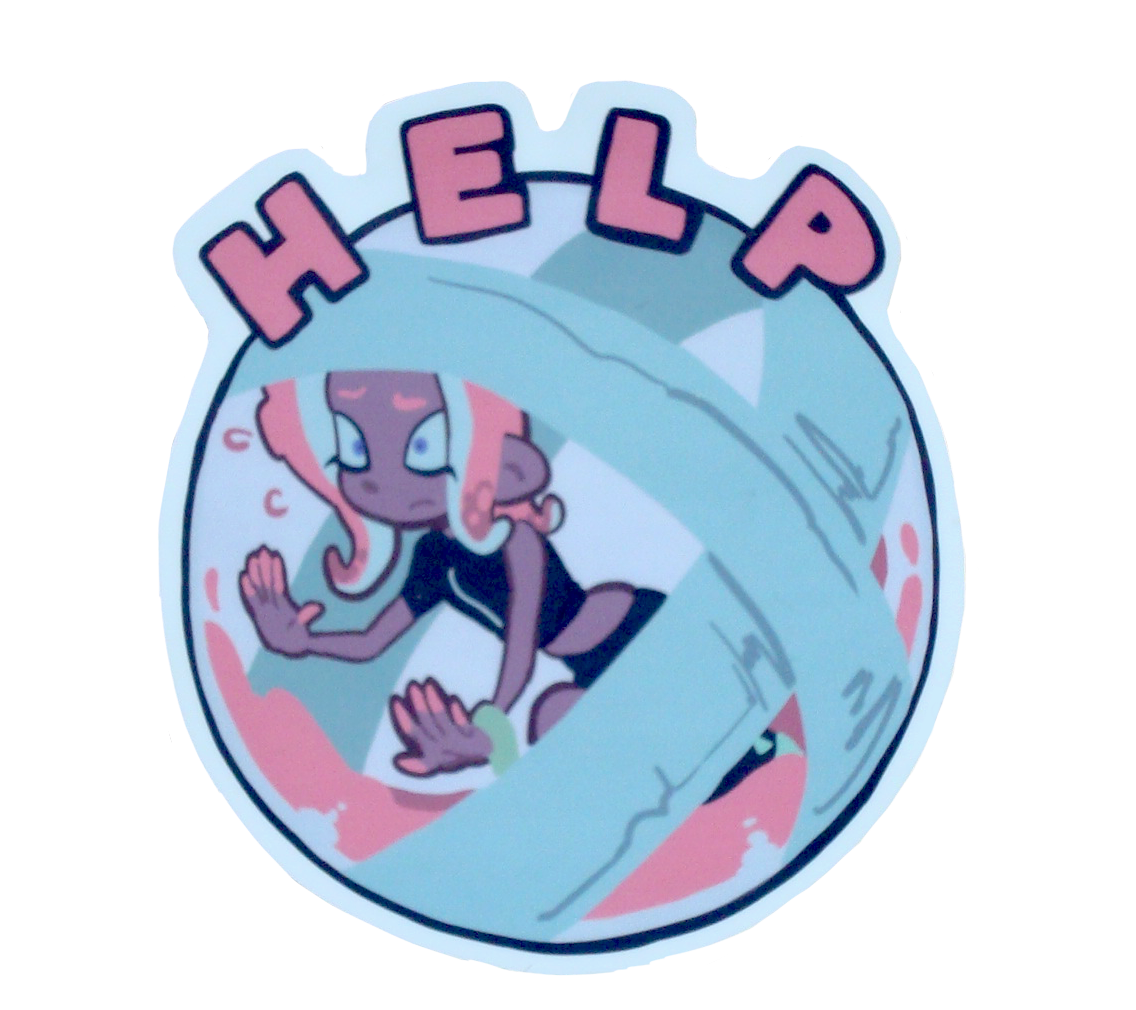 HELP - Splatoon Vinyl Sticker